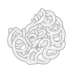 Kerupuk, indonesian cracker food snack. Hand drawn vector illustration. 