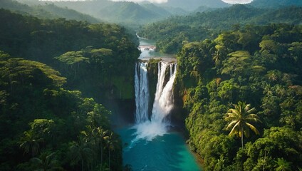 Fototapeta premium A hot air balloon with vibrant tropical designs