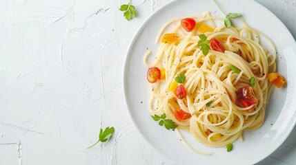 Flat Lay Photo of Vegetable Pasta Noodles