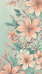 Delicate floral pattern with soft pastel colors