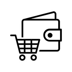 Shopping icon vector. ecommerce illustration sign. online store symbol.