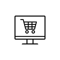 Shopping icon vector. ecommerce illustration sign. online store symbol.