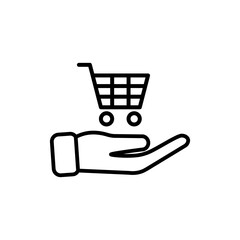 Shopping icon vector. ecommerce illustration sign. online store symbol.