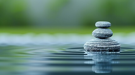 A tranquil pond reflecting the ideals of peace and merit