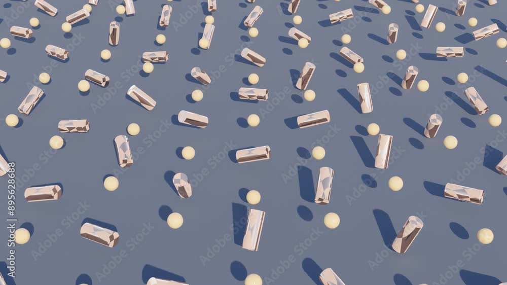 Poster abstract 3d rotating design: seamless geometric animation background for videos. add a touch of eleg