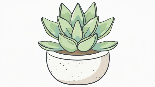 Succulent clip art preview