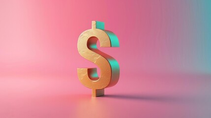 Pound Sign, growth or security business concept, photo realistic, flat design, banner, copy space, isolated pastel background