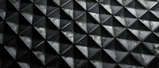 Panoramic close-up, high detail scan of rhombus grid texture, Generative AI