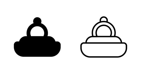 Engagement ring Vector Icon