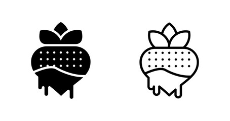 Chocolate strawberry Vector Icon