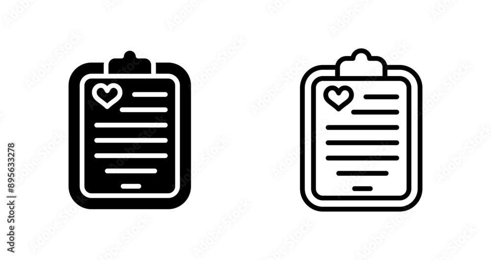 Wall mural Clipboard Vector Icon