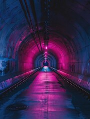 Train entering tunnel