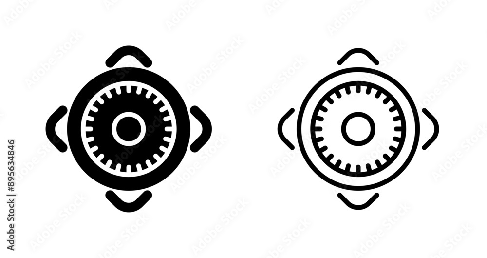 Sticker target vector icon