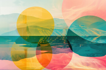 Abstract background minimalist distorted perspectives