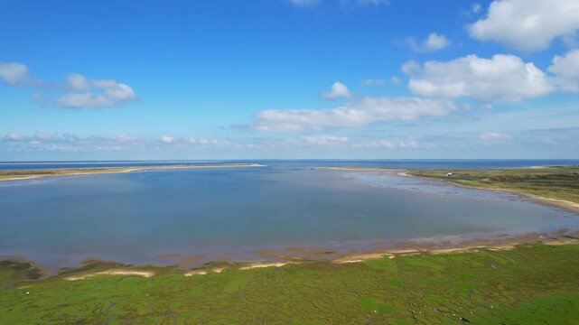 Island of Sylt - Lister Ellenbogen - falling aerial photograph