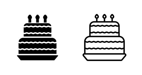 Birthday cake Vector Icon
