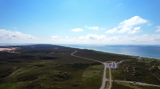 Island of Sylt - Lister Ellenbogen - Panorama 18 degrees pan from south to north over the island.