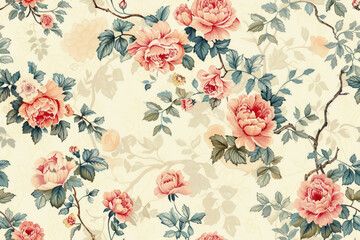 Chinese style fine brushwork small floral patterns