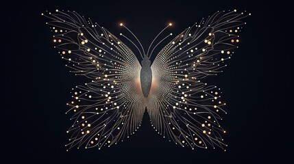 Obraz premium A brightly-lit butterfly with wide-spread wings