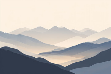 Obraz premium minimalist abstract mountain background template with clean lines and simple shapes