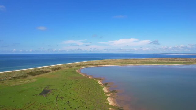 Island of Sylt - Lister Ellenbogen - backward aerial photograph