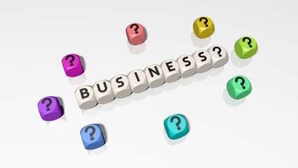 Buchstabenwürfel zeigen das Wort Business