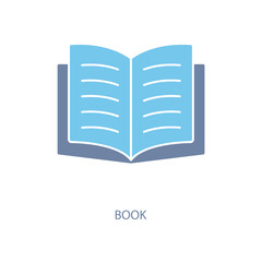 book concept line icon. Simple element illustration. book concept outline symbol design.