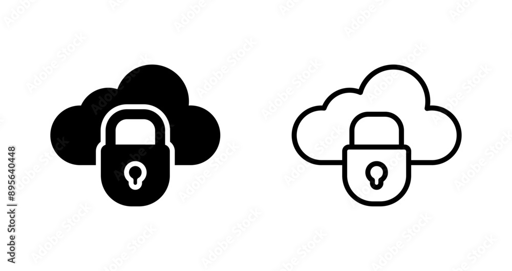 Wall mural Private Cloud Vector Icon