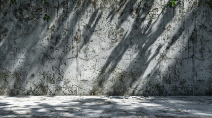Concrete backdrop with shadows, ideal for product display or banners.