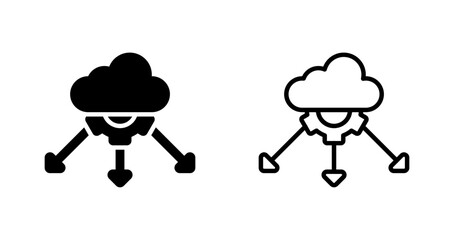 Network Load Balancing Vector Icon