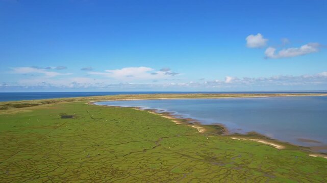 Island of Sylt - Lister Ellenbogen - rising aerial photograph with fantastic panoramic view of the peninsula
