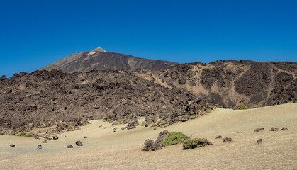 Desert slope in the Teide ravines