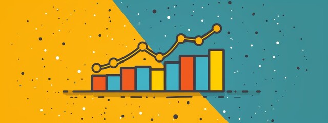 An illustration of a chart with segments showing data analysis.