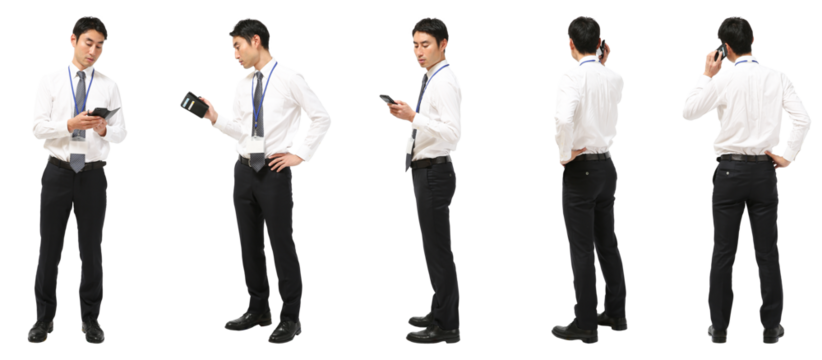 ビジネスマン 人物切り抜き5アングル