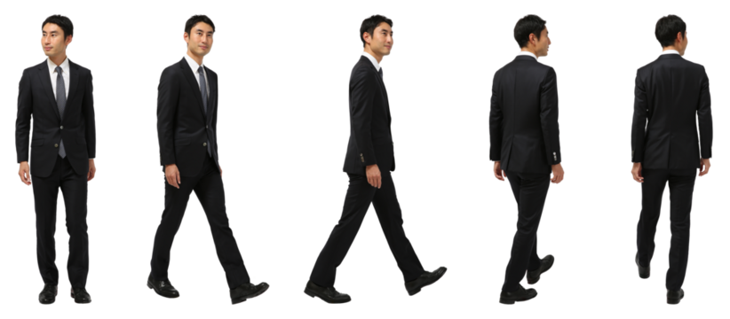 ビジネスマン 人物切り抜き5アングル
