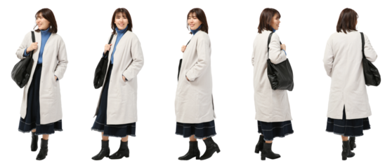 女性　人物切り抜き5アングル