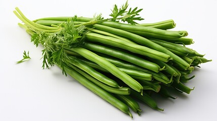 Obraz premium Green beans isolated on white background