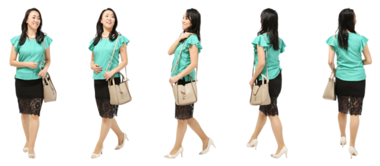 女性　人物切り抜き5アングル