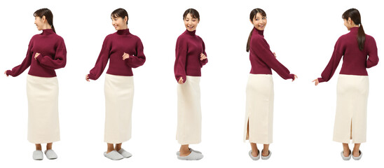 女性　人物切り抜き5アングル © SOZAIYA
