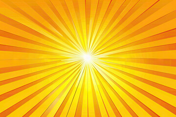 Obraz premium yellow background, rays emitting from bottom center in shades of yellow and orange