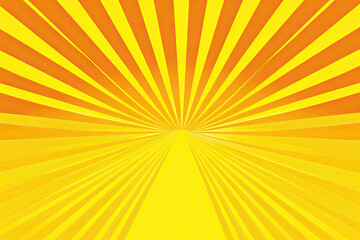 Obraz premium yellow background, rays emitting from bottom center in shades of yellow and orange