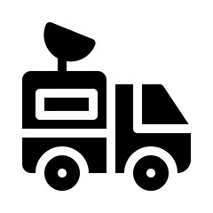 news van glyph icon