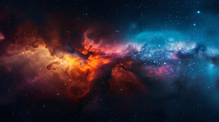 Fototapeta premium Colorful Nebula in Space