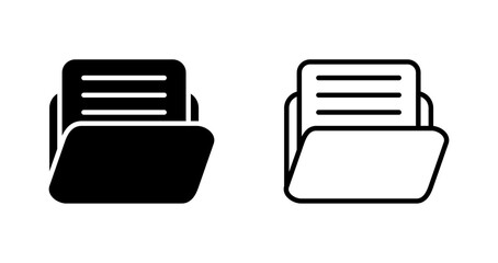 Fototapeta premium Document with folder Vector Icon