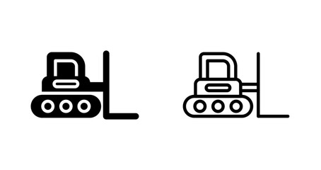 Bulldozer Vector Icon