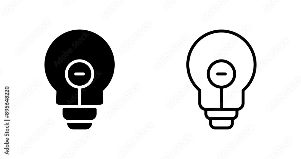 Sticker bulb vector icon