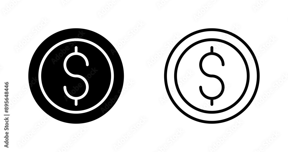 Sticker usd circle vector icon