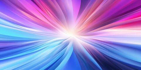 Abstract  Colorful  Stripes  Radiating  Outward, blue and purple neon light rays