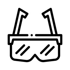 eye protection line icon