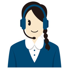 コールセンターのオペレーター（女性）